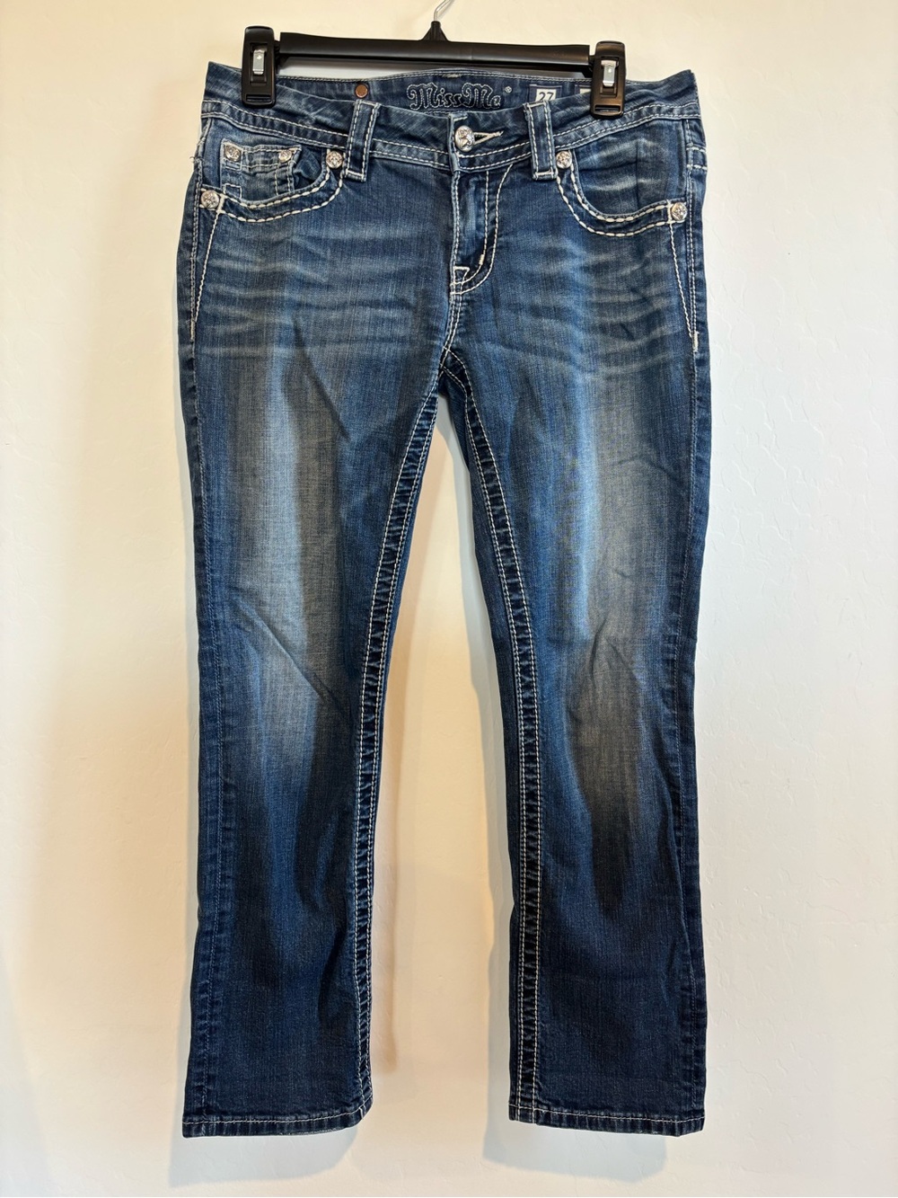 Miss Me Cropped Jeans in Dark Indigo Wash